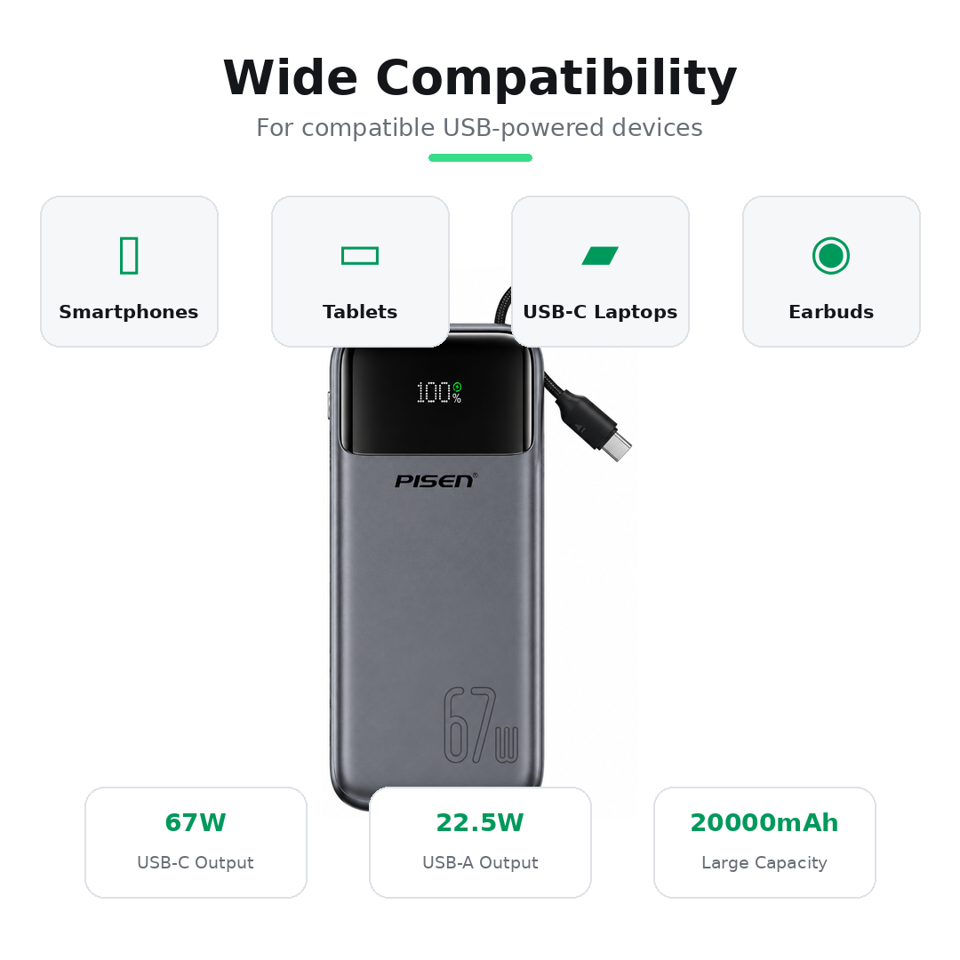 PISEN Bolt TP-D108 POWER BANK