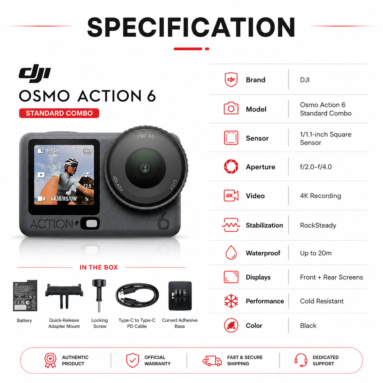 DJI Osmo Action 6 Standard Combo