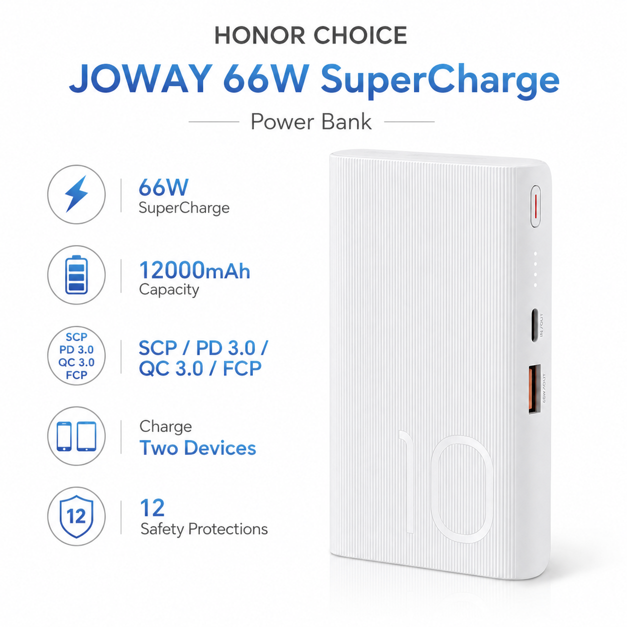 HONOR CHOICE JOWAY 66W SUPERCHARGE POWER BANK