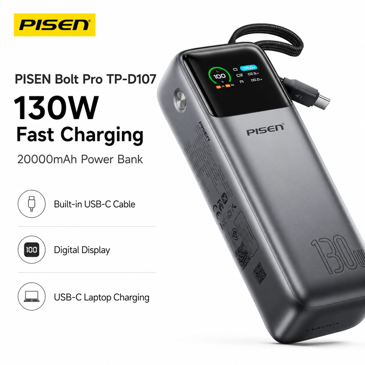 PISEN BOLT PRO TP-D107 POWER BANK