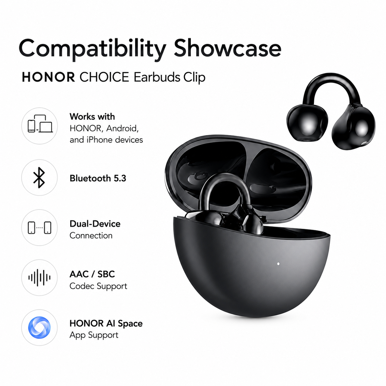 HONOR CHOICE EARBUDS CLIP