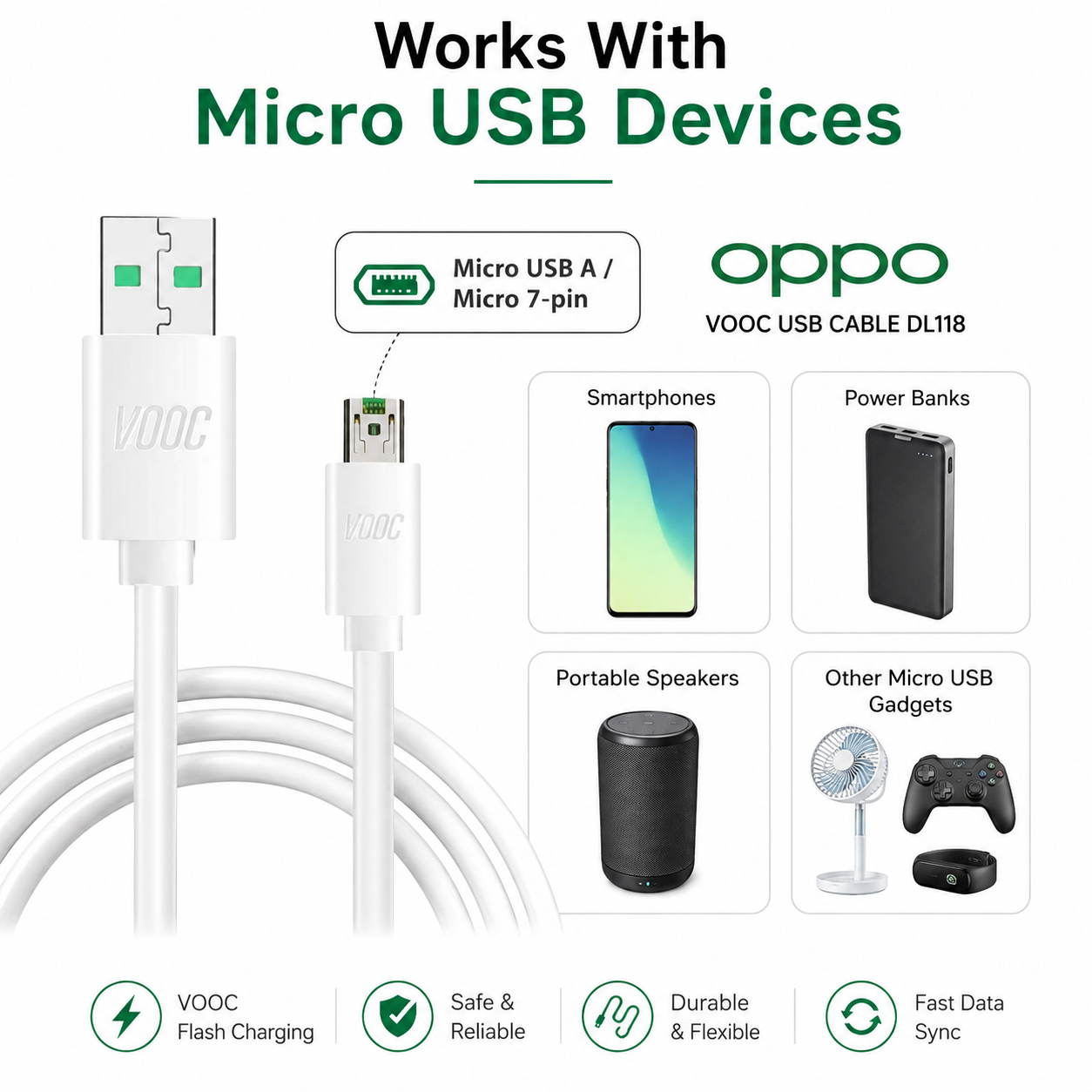 OPPO VOOC USB Cable DL118